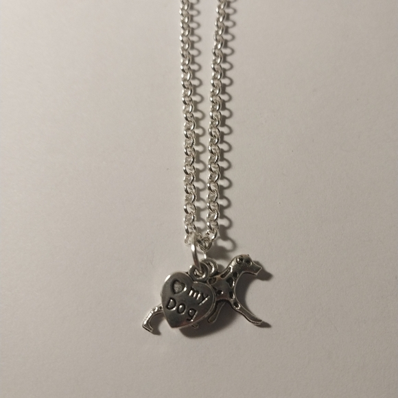 Love My Dog Dalmation charm necklace - Picture 2 of 2